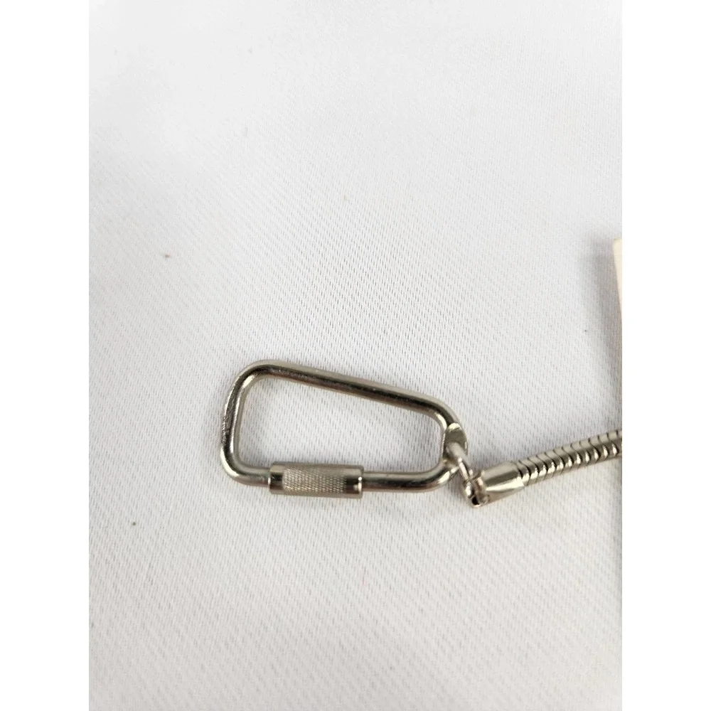 Vintage 1970 City Champ Winner Pewter Tennis Player Racket Keychain Keyring Fob
